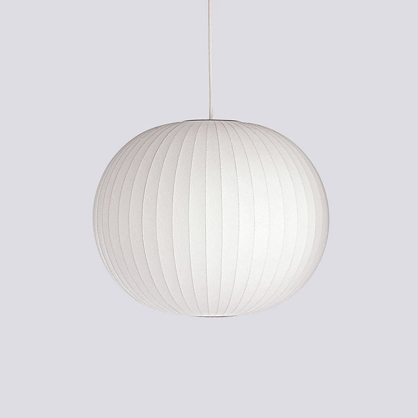 Steel Wire Silk Shade Ceiling Light 20 in White for Kitchen Island Dining Room Modern Pendant Lamp Hanging Fixture Adjustable Cord E26 Base
