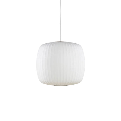 Steel Wire Silk Shade Ceiling Light 20 in White for Kitchen Island Dining Room Modern Pendant Lamp Hanging Fixture Adjustable Cord E26 Base
