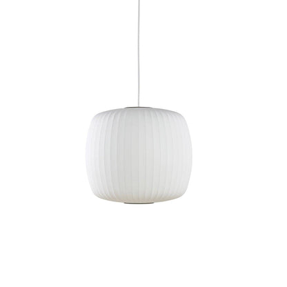 Steel Wire Silk Shade Ceiling Light 20 in White for Kitchen Island Dining Room Modern Pendant Lamp Hanging Fixture Adjustable Cord E26 Base
