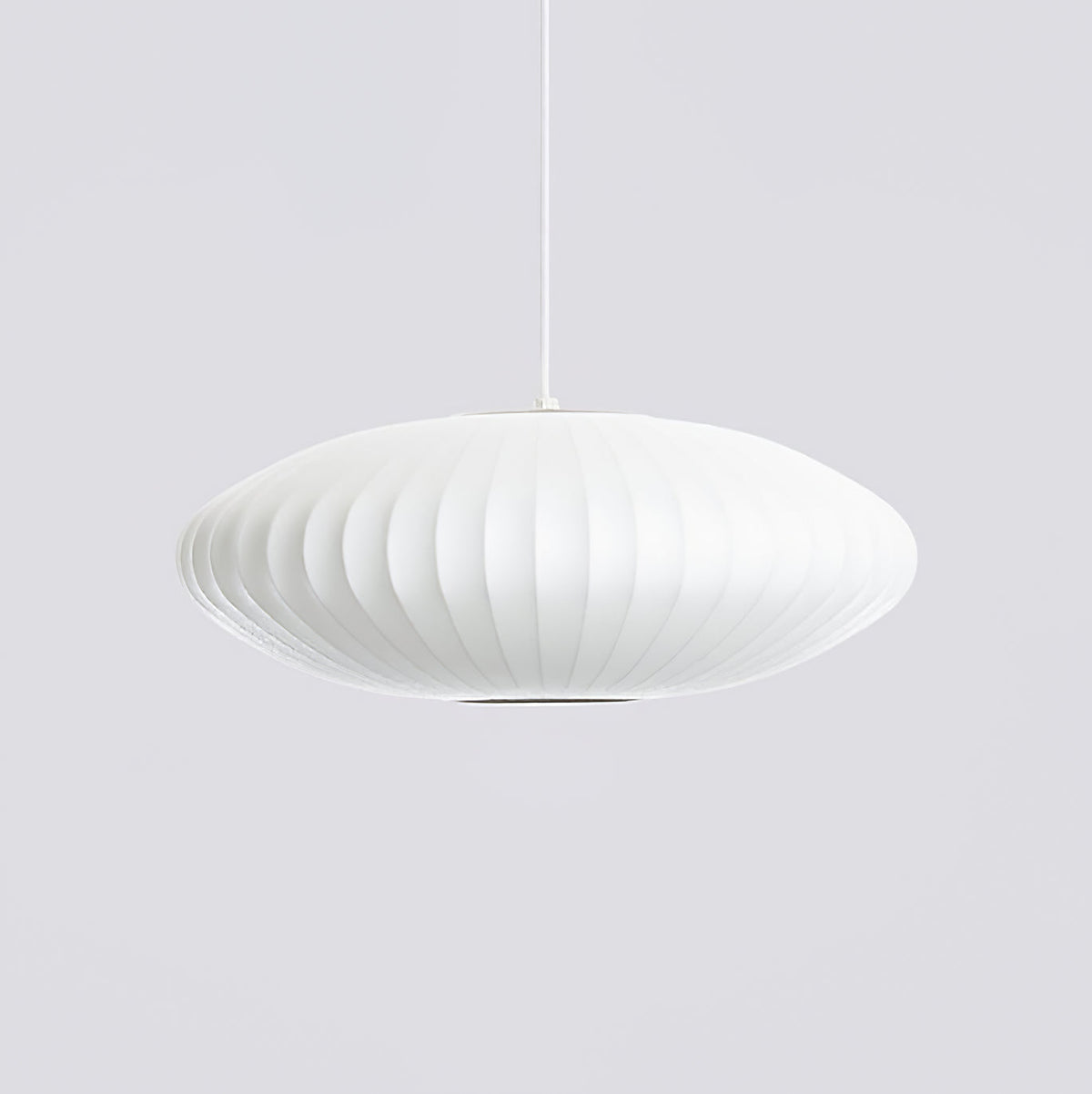 Steel Wire Silk Shade Ceiling Light 20 in White for Kitchen Island Dining Room Modern Pendant Lamp Hanging Fixture Adjustable Cord E26 Base