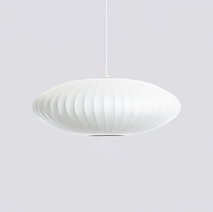 Steel Wire Silk Shade Ceiling Light 20 in White for Kitchen Island Dining Room Modern Pendant Lamp Hanging Fixture Adjustable Cord E26 Base