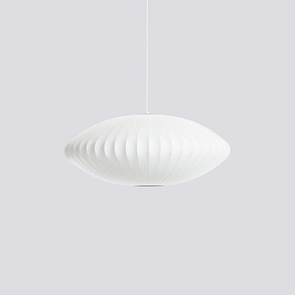 Steel Wire Silk Shade Ceiling Light 20 in White for Kitchen Island Dining Room Modern Pendant Lamp Hanging Fixture Adjustable Cord E26 Base