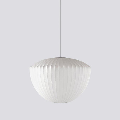 Steel Wire Silk Shade Ceiling Light 20 in White for Kitchen Island Dining Room Modern Pendant Lamp Hanging Fixture Adjustable Cord E26 Base