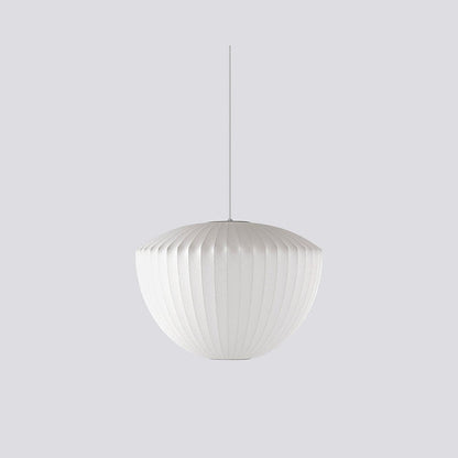 Steel Wire Silk Shade Ceiling Light 20 in White for Kitchen Island Dining Room Modern Pendant Lamp Hanging Fixture Adjustable Cord E26 Base
