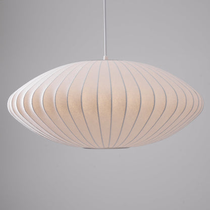 Steel Wire Silk Shade Ceiling Light 20 in White for Kitchen Island Dining Room Modern Pendant Lamp Hanging Fixture Adjustable Cord E26 Base