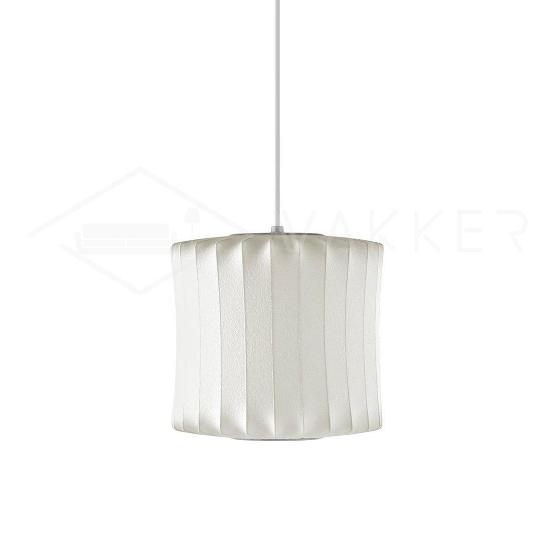 Steel Wire Silk Shade Ceiling Light 20 in White for Kitchen Island Dining Room Modern Pendant Lamp Hanging Fixture Adjustable Cord E26 Base