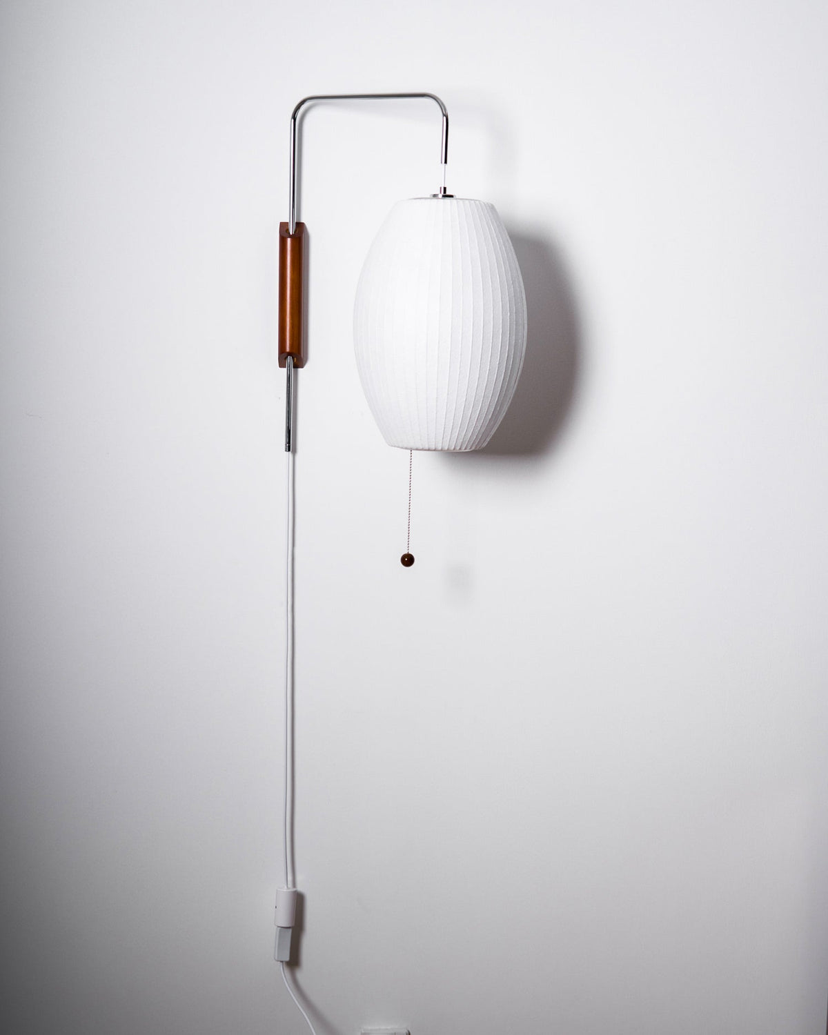 Plug-In Wall Sconce with Swivel Bracket & Frosted Glass Shade – 16 in Height, 59 in Cord – Adjustable Bedroom & Living Room Accent Light for