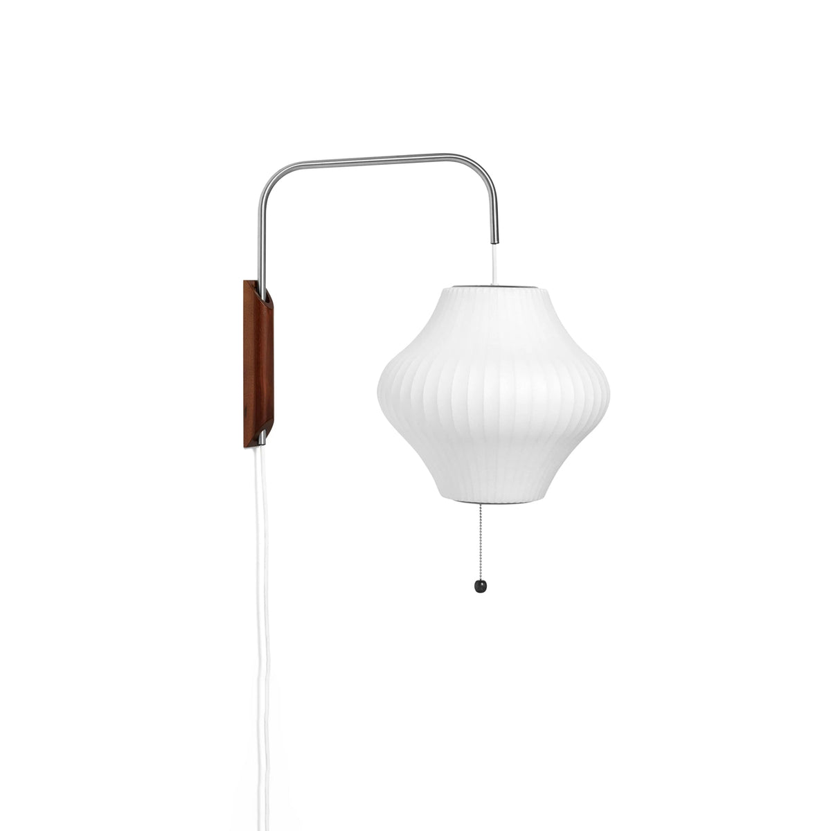 Plug-In Wall Sconce with Swivel Bracket & Frosted Glass Shade – 16 in Height, 59 in Cord – Adjustable Bedroom & Living Room Accent Light for