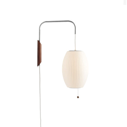 Plug-In Wall Sconce with Swivel Bracket & Frosted Glass Shade – 16 in Height, 59 in Cord – Adjustable Bedroom & Living Room Accent Light for