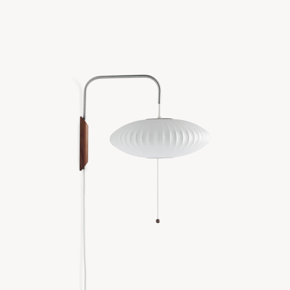 Plug-In Wall Sconce with Swivel Bracket & Frosted Glass Shade – 16 in Height, 59 in Cord – Adjustable Bedroom & Living Room Accent Light for