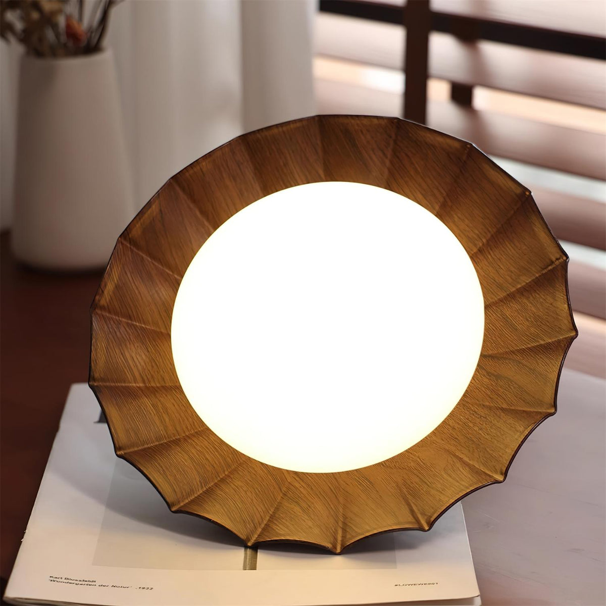 Flush Mount LED Ceiling Light 9.8 in Metal & Polymer Scalloped Fixture Warm White 3000K Bedroom Living Room Hallway Wall or Ceiling Damp Rat