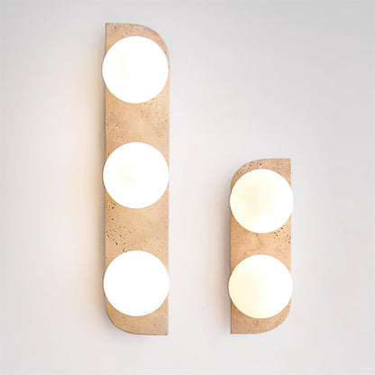 Natural Stone Sconce with G9 Socket – Textured Travertine Accent Fixture for Powder Rooms, Corridors & Bedrooms – 7W LED Compatible – Single