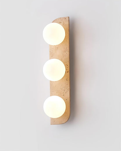 Natural Stone Sconce with G9 Socket – Textured Travertine Accent Fixture for Powder Rooms, Corridors & Bedrooms – 7W LED Compatible – Single