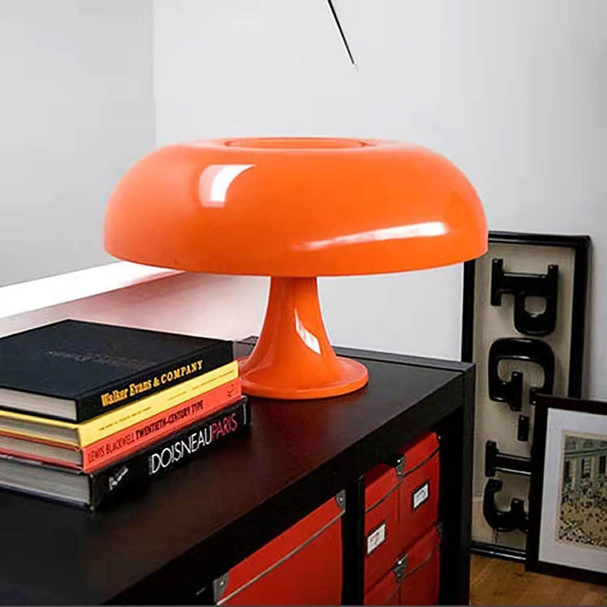 Mushroom Desk Lamp with Curved Metal Shade for Bedroom Nightstand Office Reading Study Ambient Lighting E14 Socket 40W Max 12.6 in Tall Mode