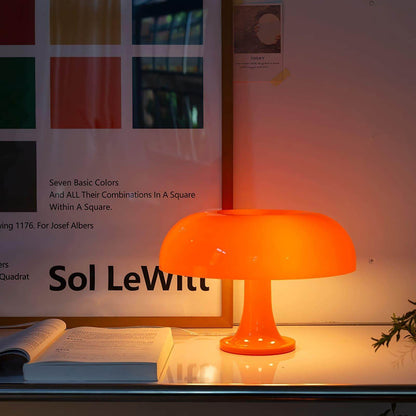 Mushroom Desk Lamp with Curved Metal Shade for Bedroom Nightstand Office Reading Study Ambient Lighting E14 Socket 40W Max 12.6 in Tall Mode