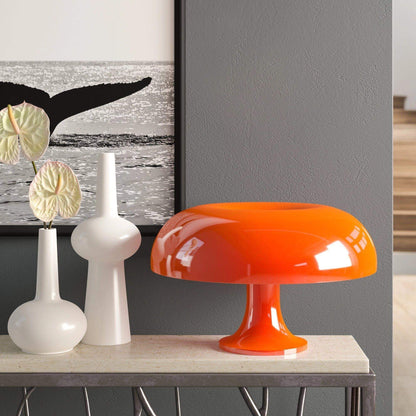 Mushroom Desk Lamp with Curved Metal Shade for Bedroom Nightstand Office Reading Study Ambient Lighting E14 Socket 40W Max 12.6 in Tall Mode
