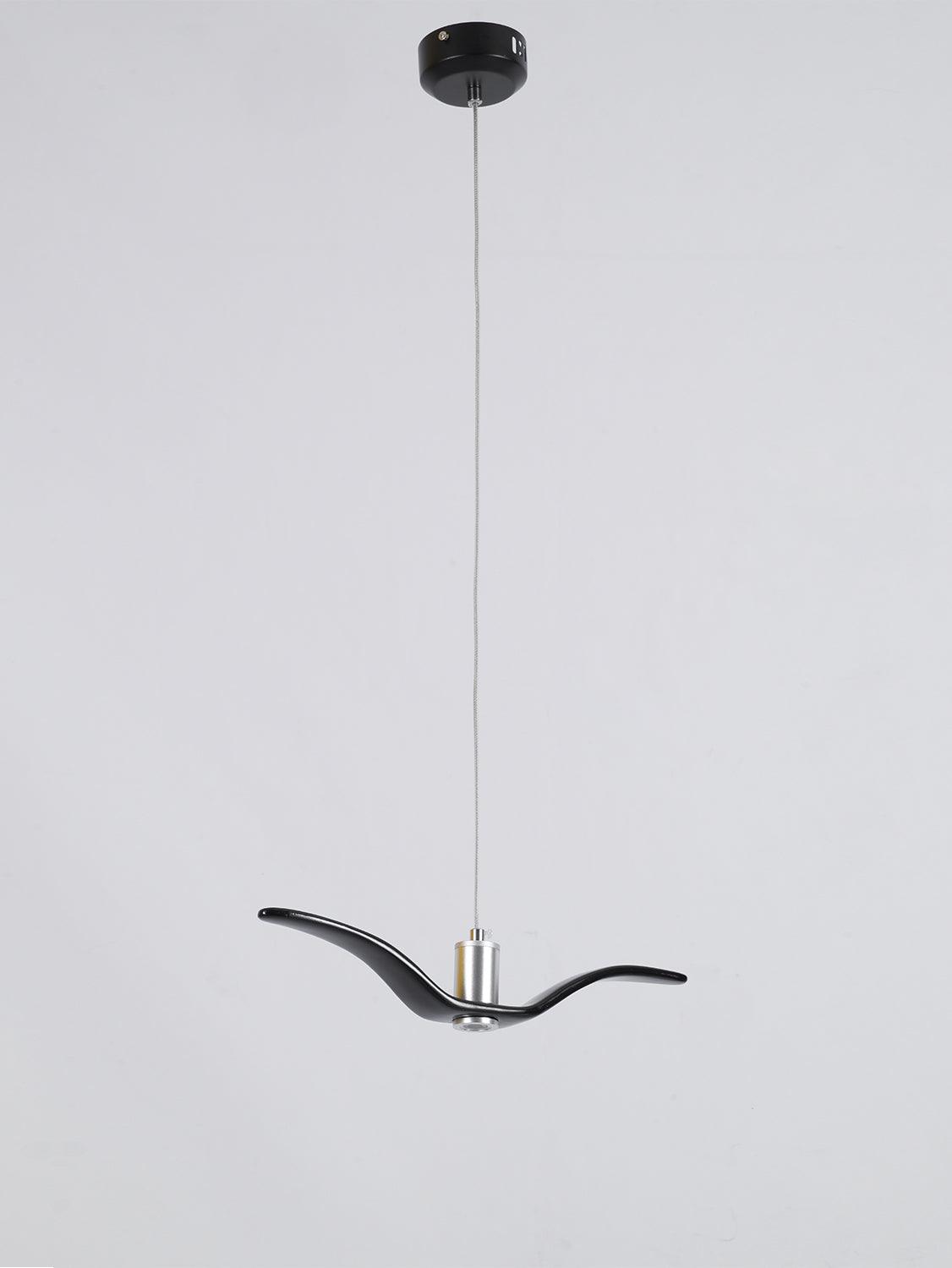 Sculptural Bird Ceiling Fixture with Adjustable Height LED Hardwired Suspension for Kitchen Islands Dining Tables Living Spaces in White or