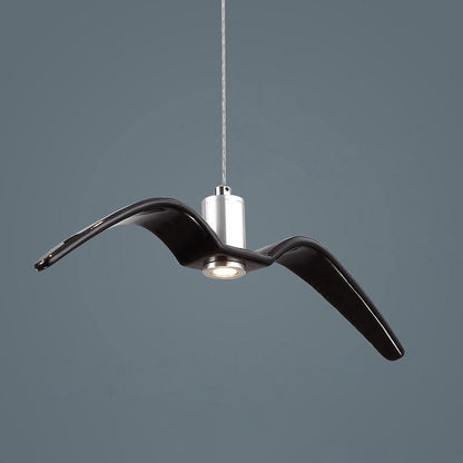 Sculptural Bird Ceiling Fixture with Adjustable Height LED Hardwired Suspension for Kitchen Islands Dining Tables Living Spaces in White or