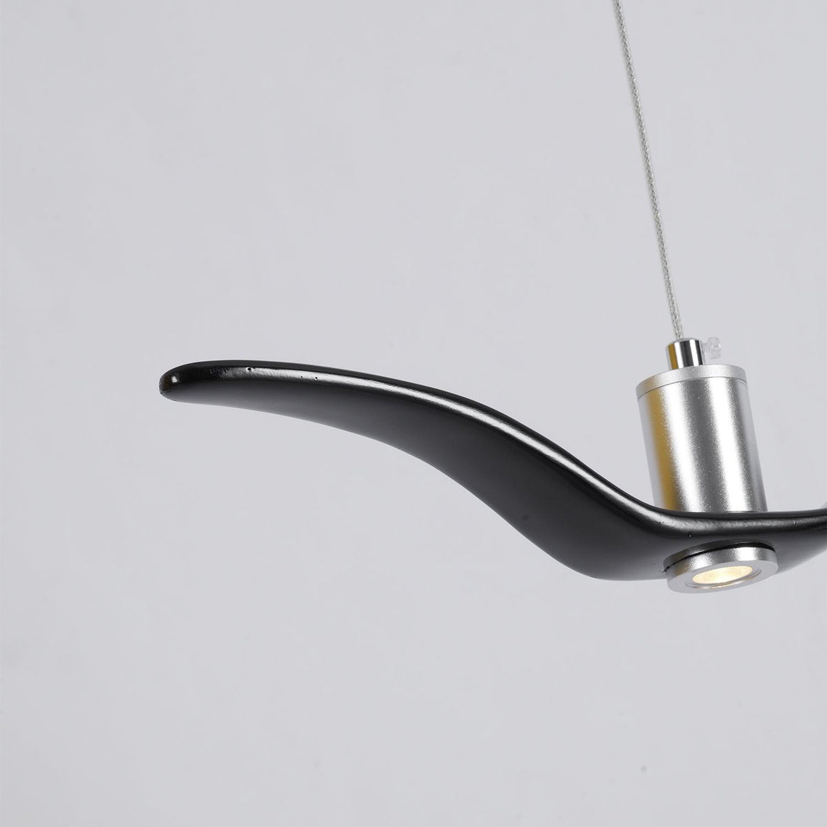Sculptural Bird Ceiling Fixture with Adjustable Height LED Hardwired Suspension for Kitchen Islands Dining Tables Living Spaces in White or