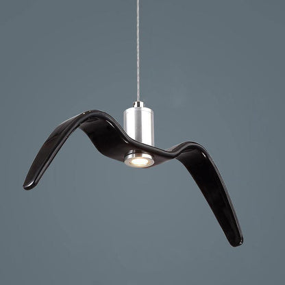 Sculptural Bird Ceiling Fixture with Adjustable Height LED Hardwired Suspension for Kitchen Islands Dining Tables Living Spaces in White or