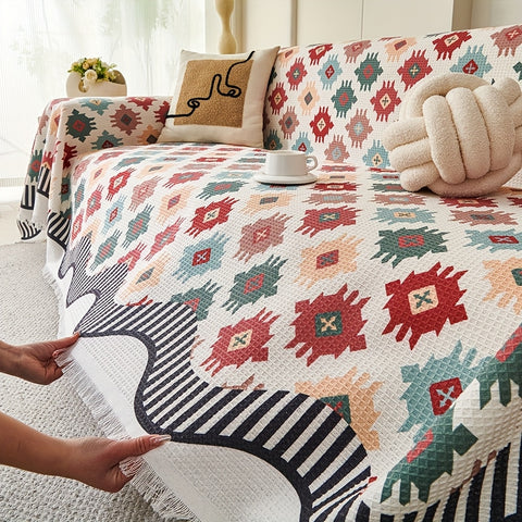 Noble Throw Cover - Durable Geometric Boho Design