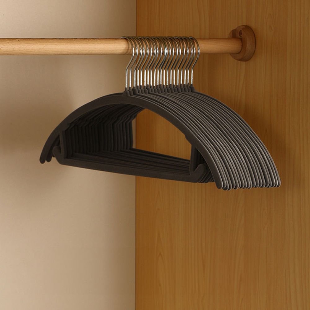Nora Velvet Hangers - Non-Slip Coating, Set of 10
