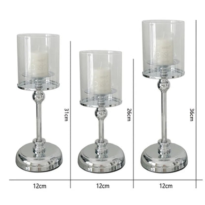 Scandinavian Candle Holder Set – Elegant Metal Taper Candelabra for Dining Table, Mantel & Home Decor – Gold or Silver Finish in 3 Heights