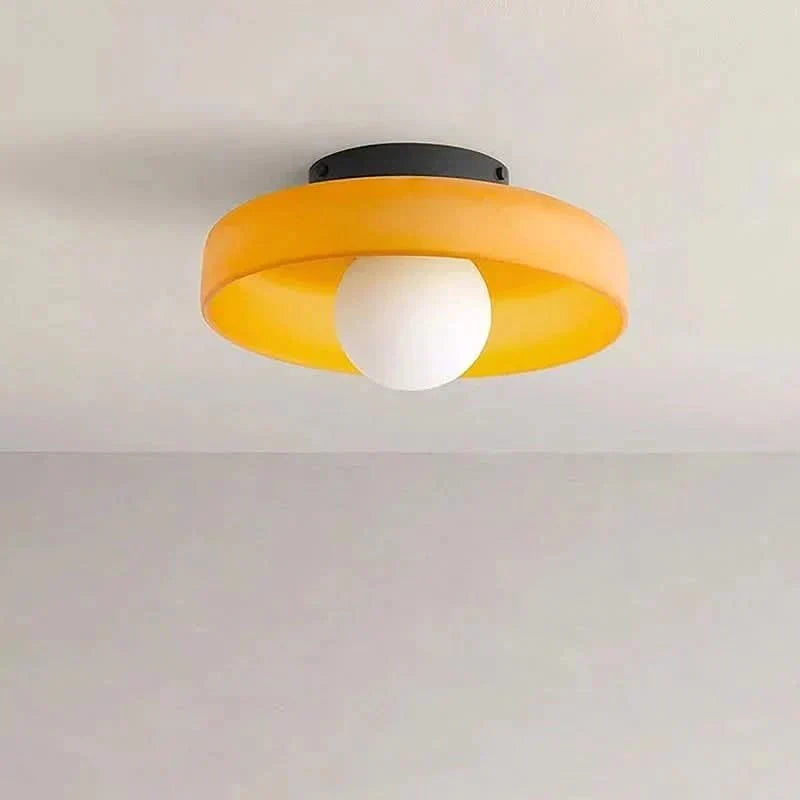 Glass Ceiling Light Fixture with Nordic-Inspired Design – Soft Ambient Lighting for Bedroom, Kitchen, Living Room & Hallway