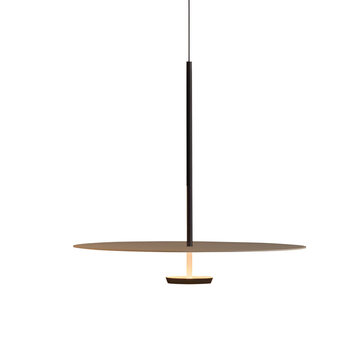 LED Circular Hanging Fixture with Adjustable 59 in Cord for Kitchen Island and Dining Tables