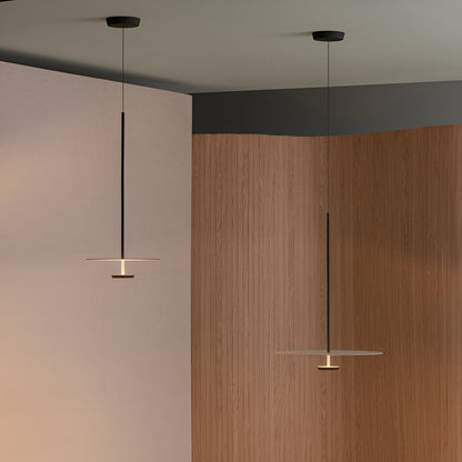 LED Circular Hanging Fixture with Adjustable 59 in Cord for Kitchen Island and Dining Tables