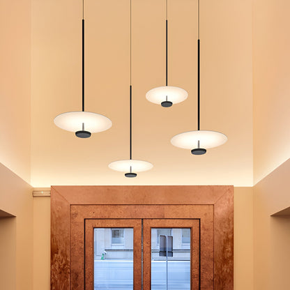 LED Circular Hanging Fixture with Adjustable 59 in Cord for Kitchen Island and Dining Tables