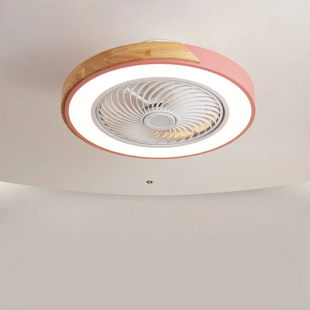 Wood Ceiling Fan with Dimmable LED Light & Remote 20 Inch for Bedroom Living Room Compact Indoor Airflow Cooling Rustic Decor