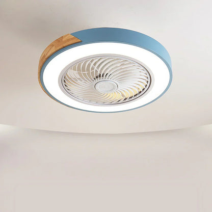 Wood Ceiling Fan with Dimmable LED Light & Remote 20 Inch for Bedroom Living Room Compact Indoor Airflow Cooling Rustic Decor