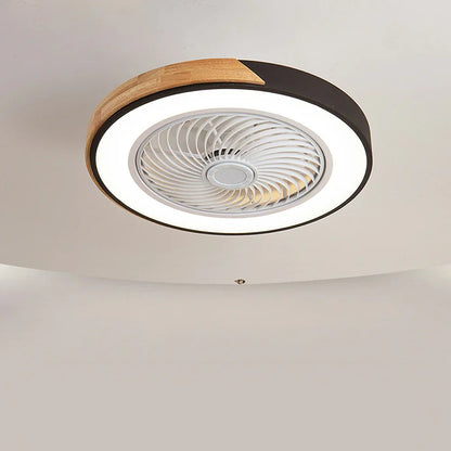 Wood Ceiling Fan with Dimmable LED Light & Remote 20 Inch for Bedroom Living Room Compact Indoor Airflow Cooling Rustic Decor