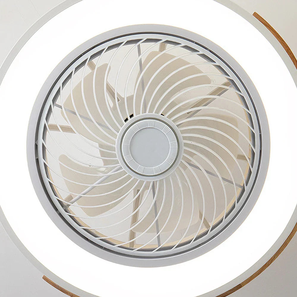 Wood Ceiling Fan with Dimmable LED Light & Remote 20 Inch for Bedroom Living Room Compact Indoor Airflow Cooling Rustic Decor