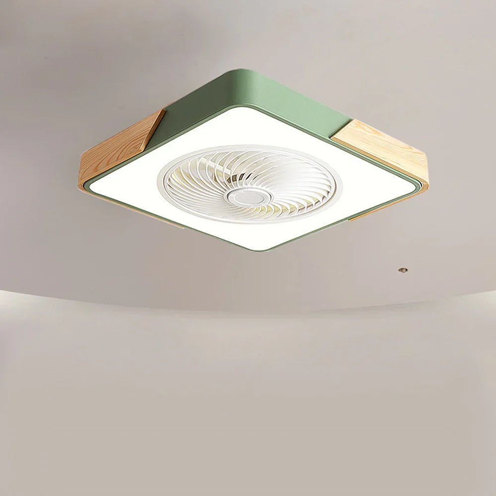 Wood Ceiling Fan with Dimmable LED Light & Remote 20 Inch for Bedroom Living Room Compact Indoor Airflow Cooling Rustic Decor