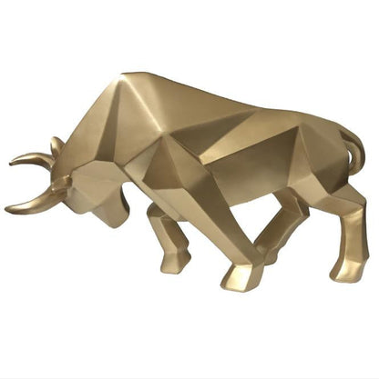 Bull Sculpture in High-Quality Resin – 12.6 Inch Decorative Art Piece