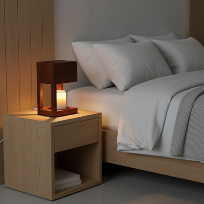 Nordic Elegance | Candle Warmer Lamp with Dimmable Light | Dual-Purpose Design for Cozy Ambiance