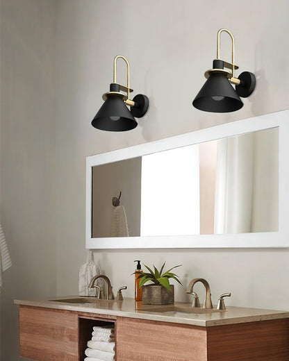Industrial Iron Sconce Light for Hallways Kitchens & Entryways – Modern Matte Side Lighting for Residential and Commercial Use