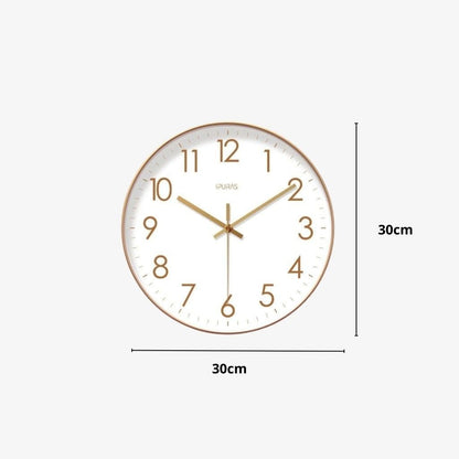 Modern Wall Clock for Living Room, Silent Wall Clock with Quartz Movement, Minimalist Wall Clock for Bedroom and Office