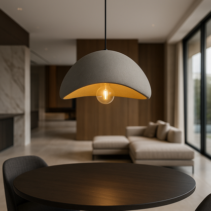 Lámpara colgante nórdica Ortekor | Iluminación de techo de metal y cristal regulable | Altura ajustable para decoración ambiental del hogar