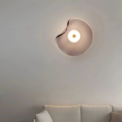 Curved Glass LED Wall Sconce 10 in Warm White Bidirectional Light Fixture for Bedroom Hallway Living Room Modern Indoor Accent Lighting