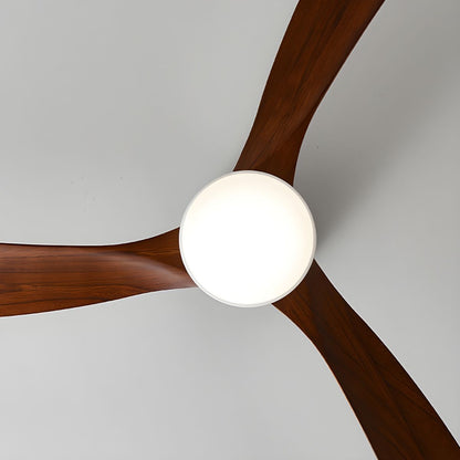 42-Inch Wooden Blade Ceiling Fan with Dimmable LED Light, Ultra-Quiet DC Motor for Bedrooms, Reversible Airflow, Three Color Temperatures, M