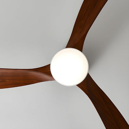 42-Inch Wooden Blade Ceiling Fan with Dimmable LED Light, Ultra-Quiet DC Motor for Bedrooms, Reversible Airflow, Three Color Temperatures, M