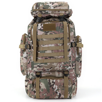 80L Expedition Hiking Backpack – Tactical Multi-Day Trekking Pack with MOLLE Webbing & Padded Straps for Camping & Travel