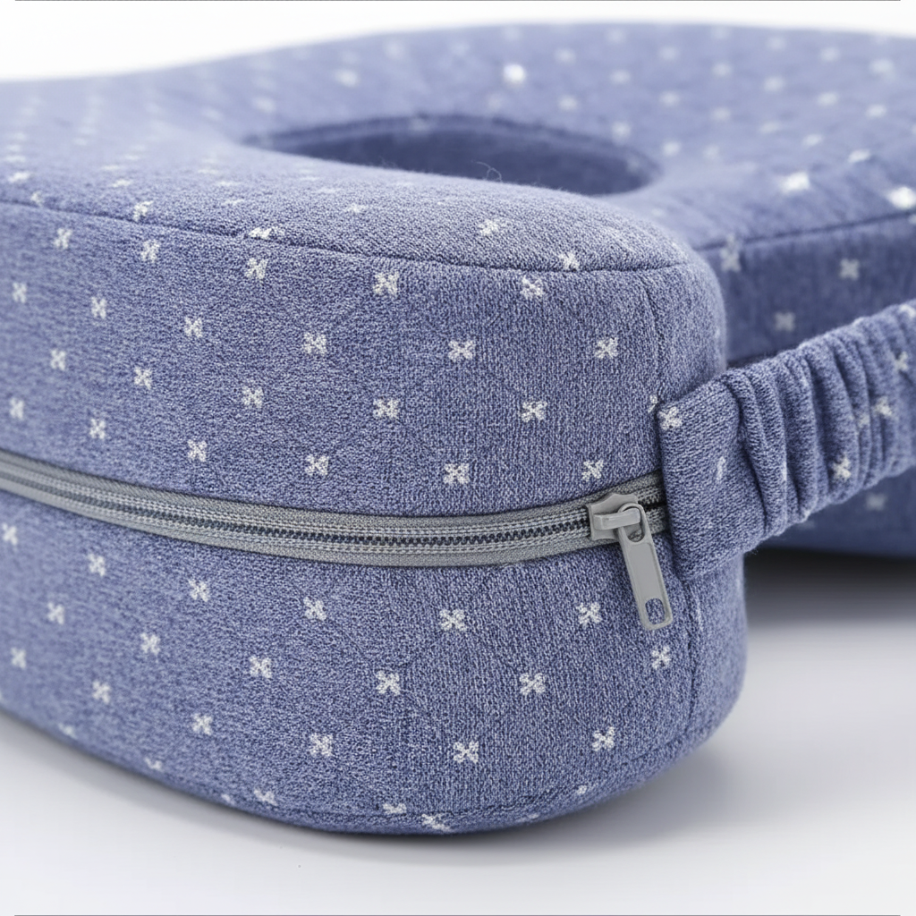 Ergonomic Knee Cushion for Side Sleepers – Contoured Hip Alignment Support Pillow with Adjustable Strap – Breathable Memory Foam for Lower