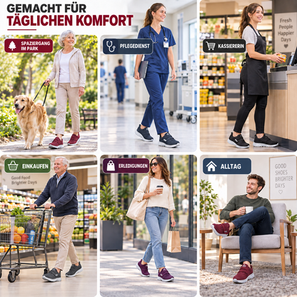 Adjustable Wide-Fit Walking Shoes for Swollen Feet – Hook-and-Loop Closure, Extra Roomy Toe Box & Cushioned Sole for All-Day Comfort