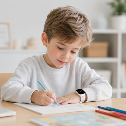 Kids' Digital LED Wristwatch – Water Resistant Astronaut Theme Watch for Boys & Girls – Soft Silicone Band
