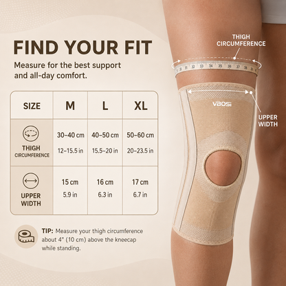 Compression Knee Brace with Side Stabilizers for Joint Support & Pain Relief – Breathable Elastic Design for Running, Workouts & Everyday