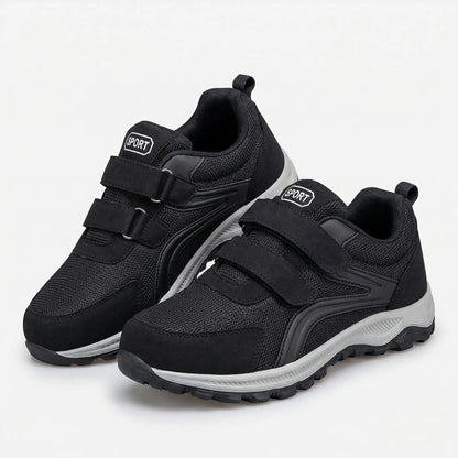 Men's Extra-Wide Orthopedic Walking Shoes with Adjustable Dual Straps for Swollen Feet & All-Day Comfort